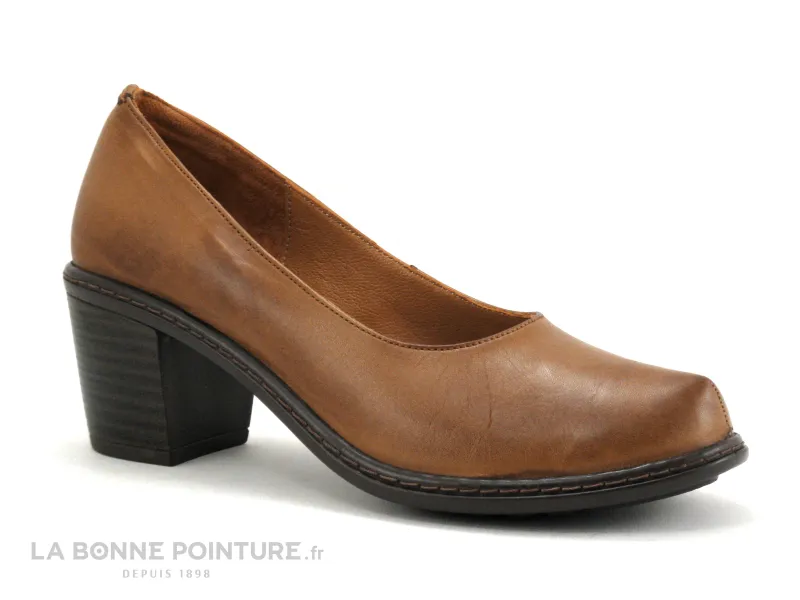 Achat chaussures Karyoka Femme Escarpin, vente Karyoka CABET - Escarpin camel - talon large