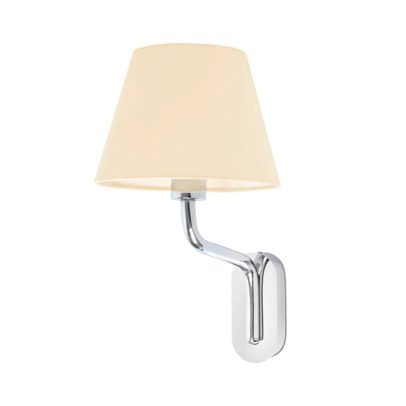 Applique murale chrome/beige
