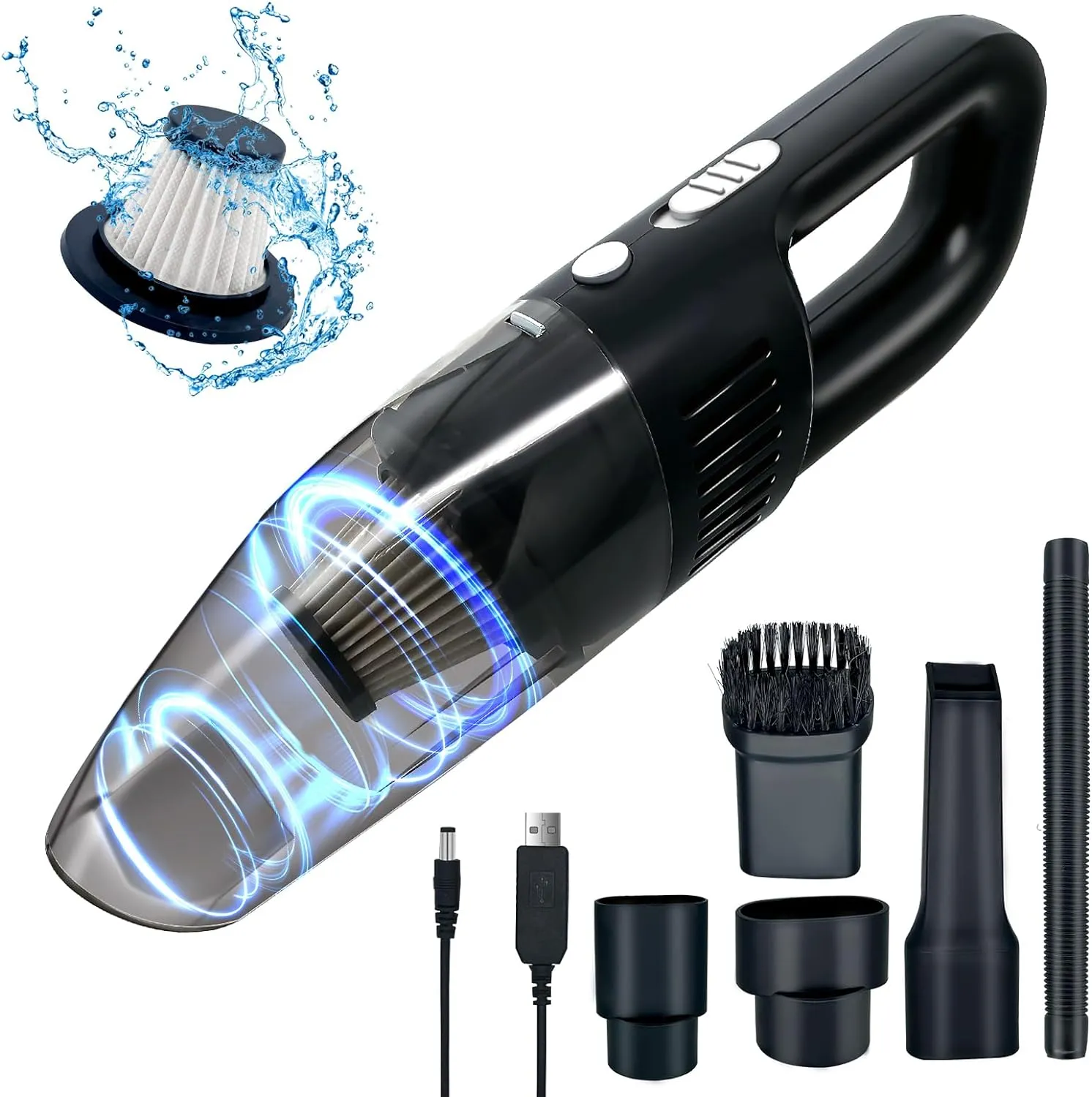 Aspirateur de table sans fil rechargeable 7000PA noir Vendos85 