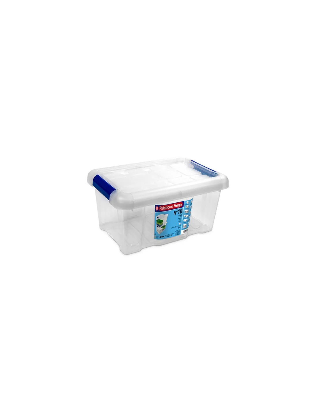 boite de rangement avec couvercle 5 l - 29.4 x 20 x h14.5 cm transparent - hega