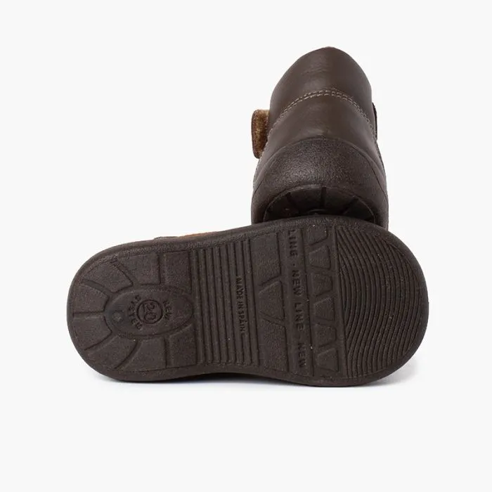 Bottes en cuir embout et talon renforcés et scratch