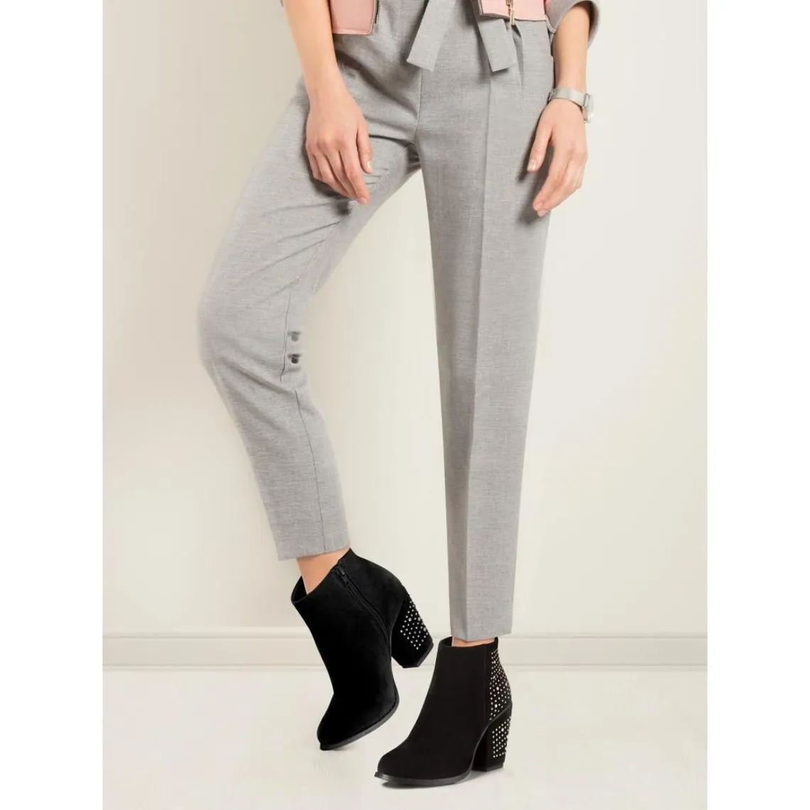 Bottines à talon et décorations métalliques femme | 3 Suisses