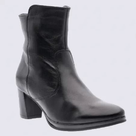 Bottines Ara, bottines à talon femme en cuir noir | Igert Chaussures&Maroquinerie