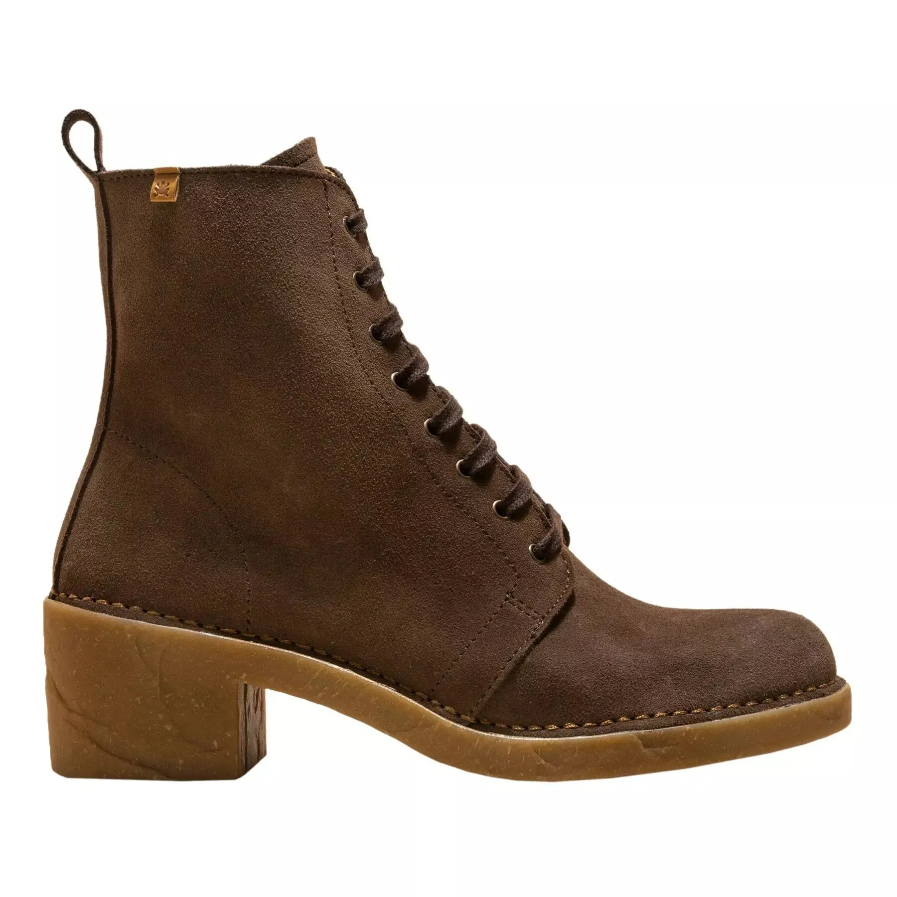 Bottines femme à talon en cuir marron foncé El Naturalista