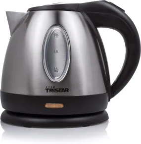 bouilloire électrique de 1,2L sans fil 1500W gris noir Tristar 