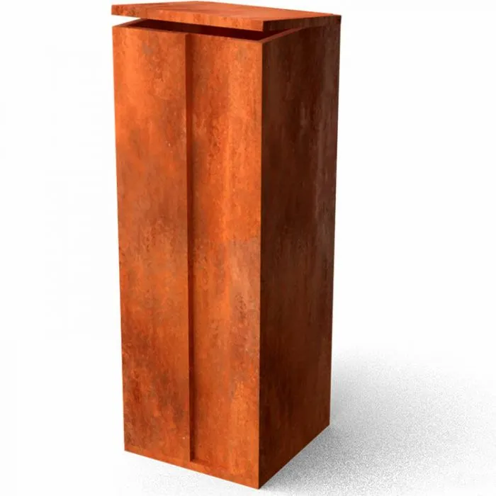 Boîte aux Lettres pour Colis en Acier Corten - 30 x 35 x 100 cm | MarketOnWeb