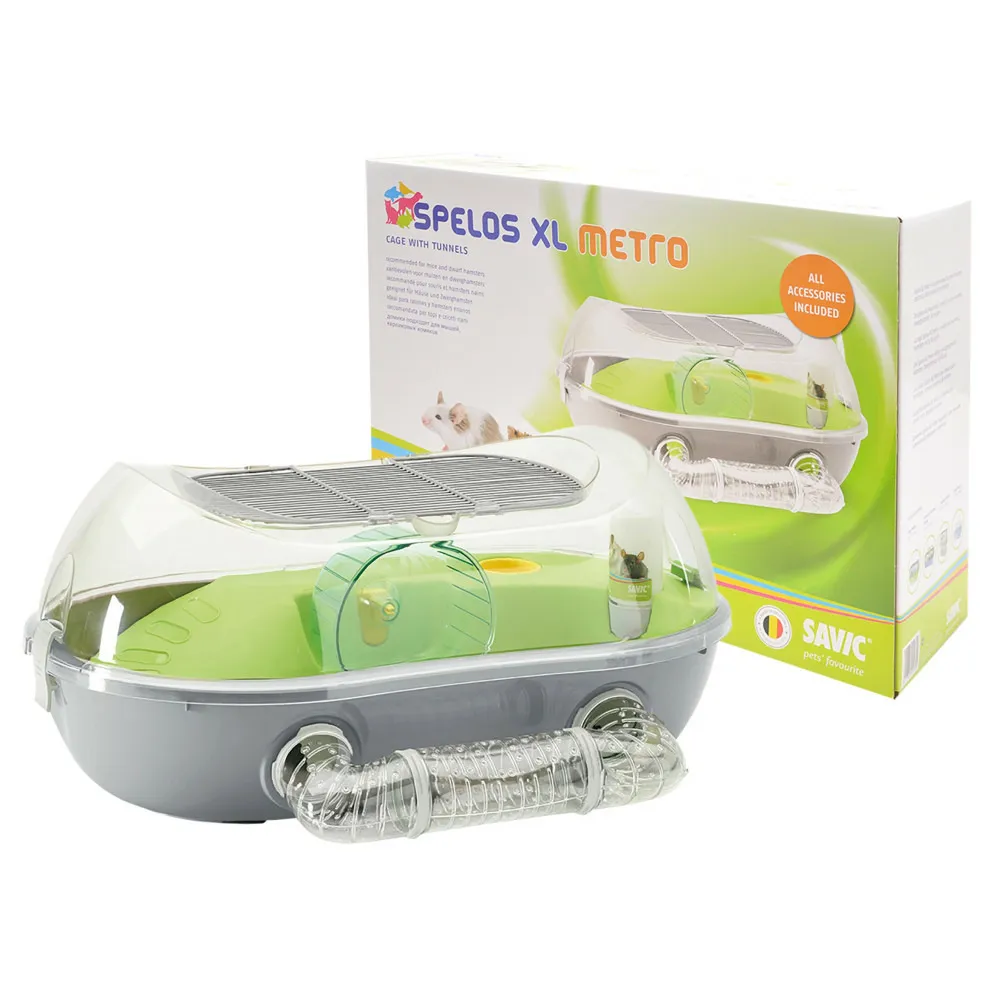 Cage spelos metro xl grise 59 x 37 x 26 cm hamster