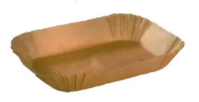 Caissette papier de cuisson ovale brune siliconée 29,5 x 20,5 x 6,5 cm 