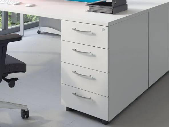 Caisson hauteur bureau sans top pour banque d'accueil MDD - MDD