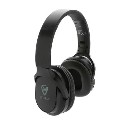 Casque audio sans fil pliable publicitaire en plastique recyclé - ELITE Vertlapub