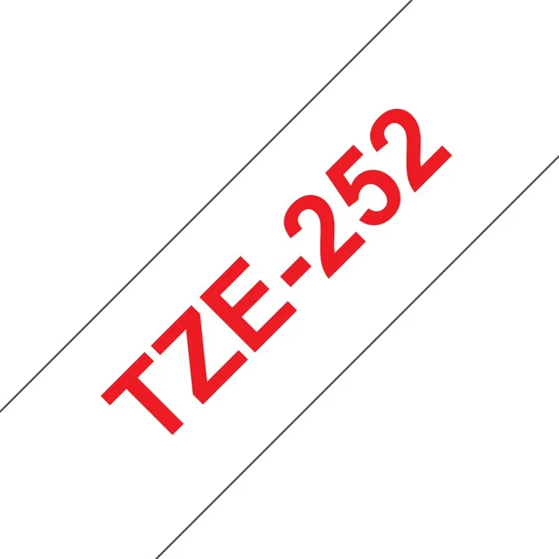 Cassette Brother TZE-252 - 24 mm - rouge / blanc