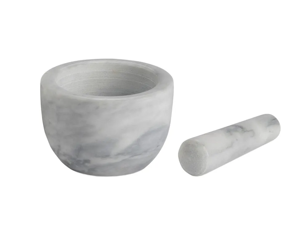 Cc24136 mortier et pilon en marbre ø12x8 cm