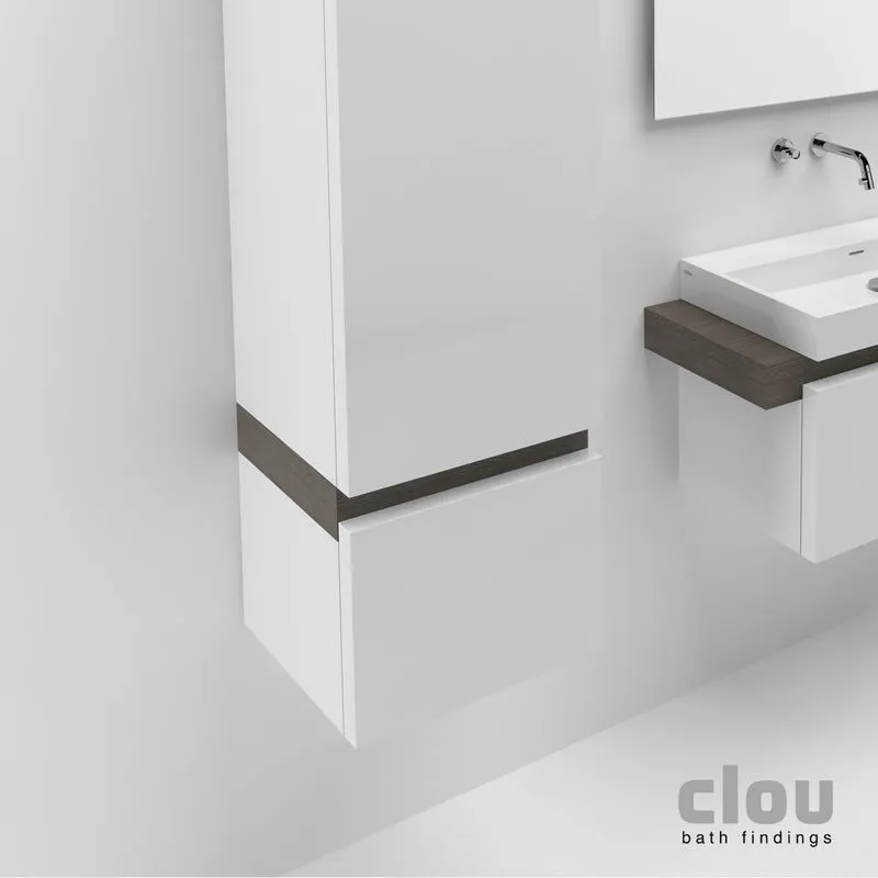 clou Match Me commode, laque blanche brillante. Pour placement sous une tablette: CL/07.56.150.50