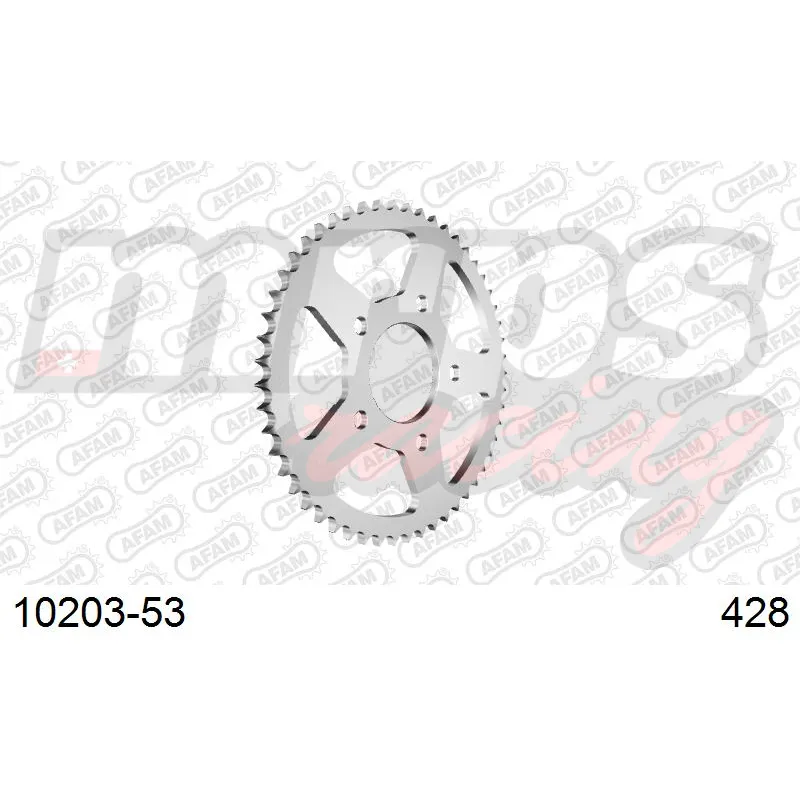 Couronne AFAM acier type 10203 pas 428 (53 dents)