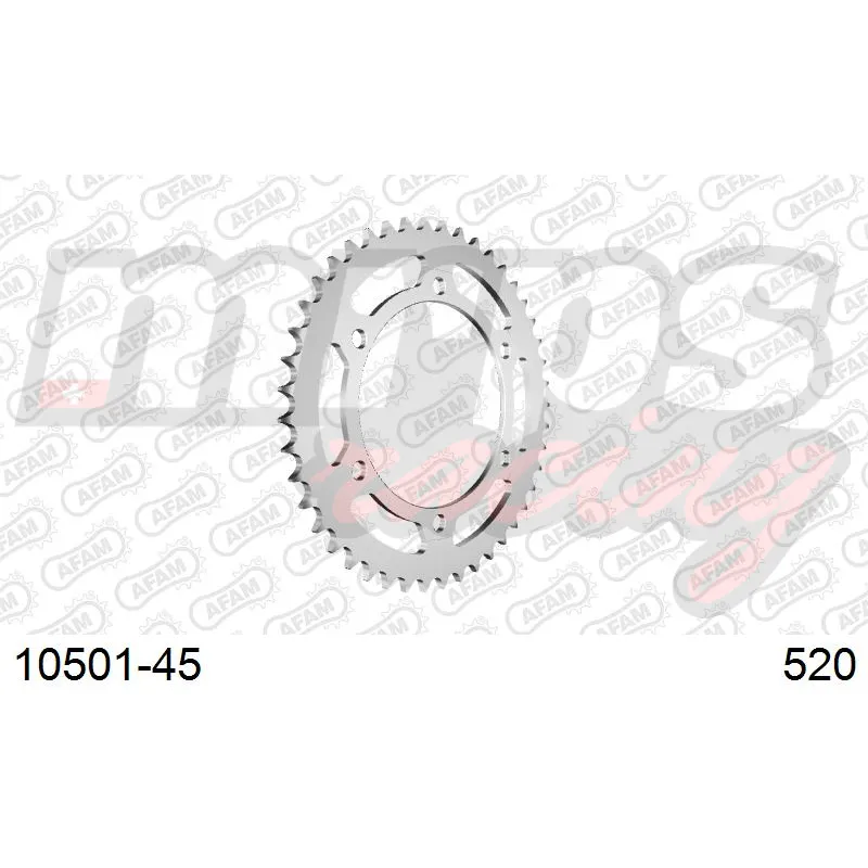 Couronne AFAM acier type 10501 pas 520 (45 dents)