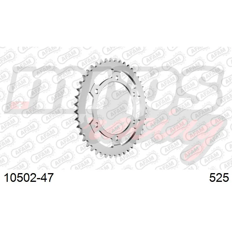 Couronne AFAM acier type 10502 pas 525 (47 dents)