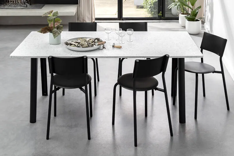Dining Table     NEW MODERN Plastique Recyclé Gris Eucalyptus           TIPTOE