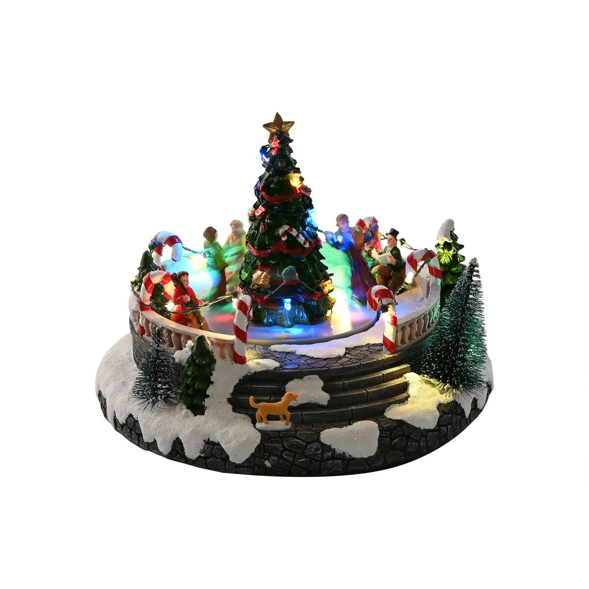 Décorations de Nol Home ESPRIT Multicouleur Musical 25 X 24 X 18 cm