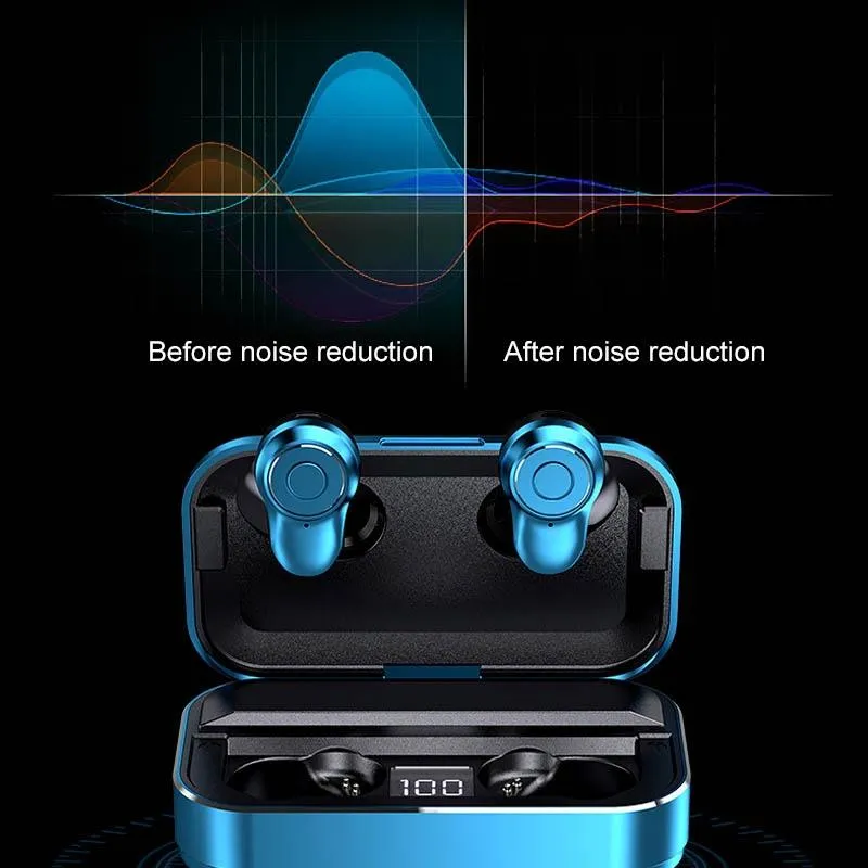 Ecouteurs Bluetooth Sans Fil 5.0 Avec Boîtier De Charge LED