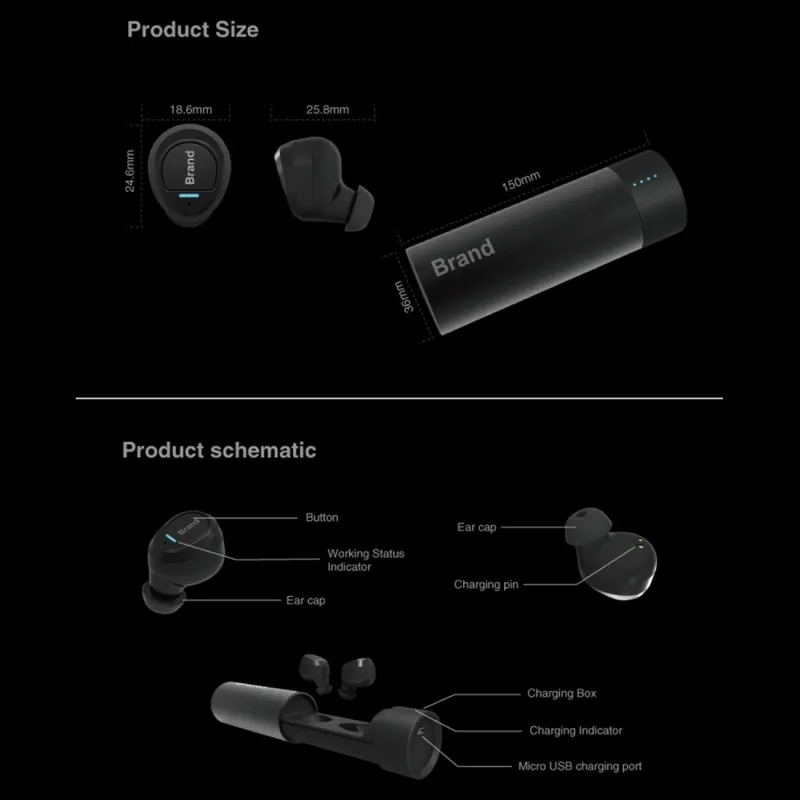 Ecouteurs Bluetooth Sans Fil Étanches Réduction De Bruit