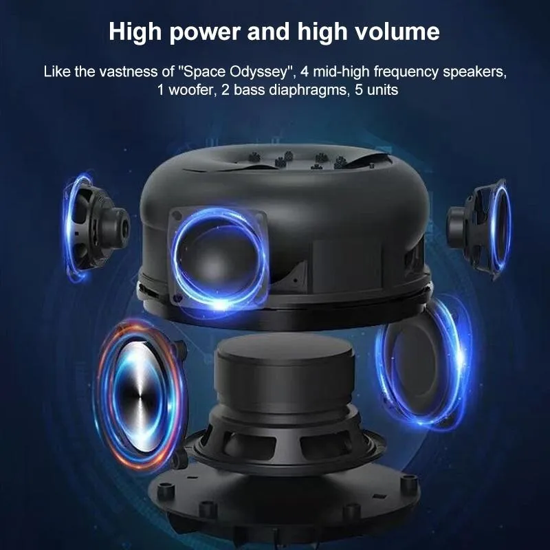 Enceinte Bluetooth 40W LED RGB Sans Fil Longue Portée
