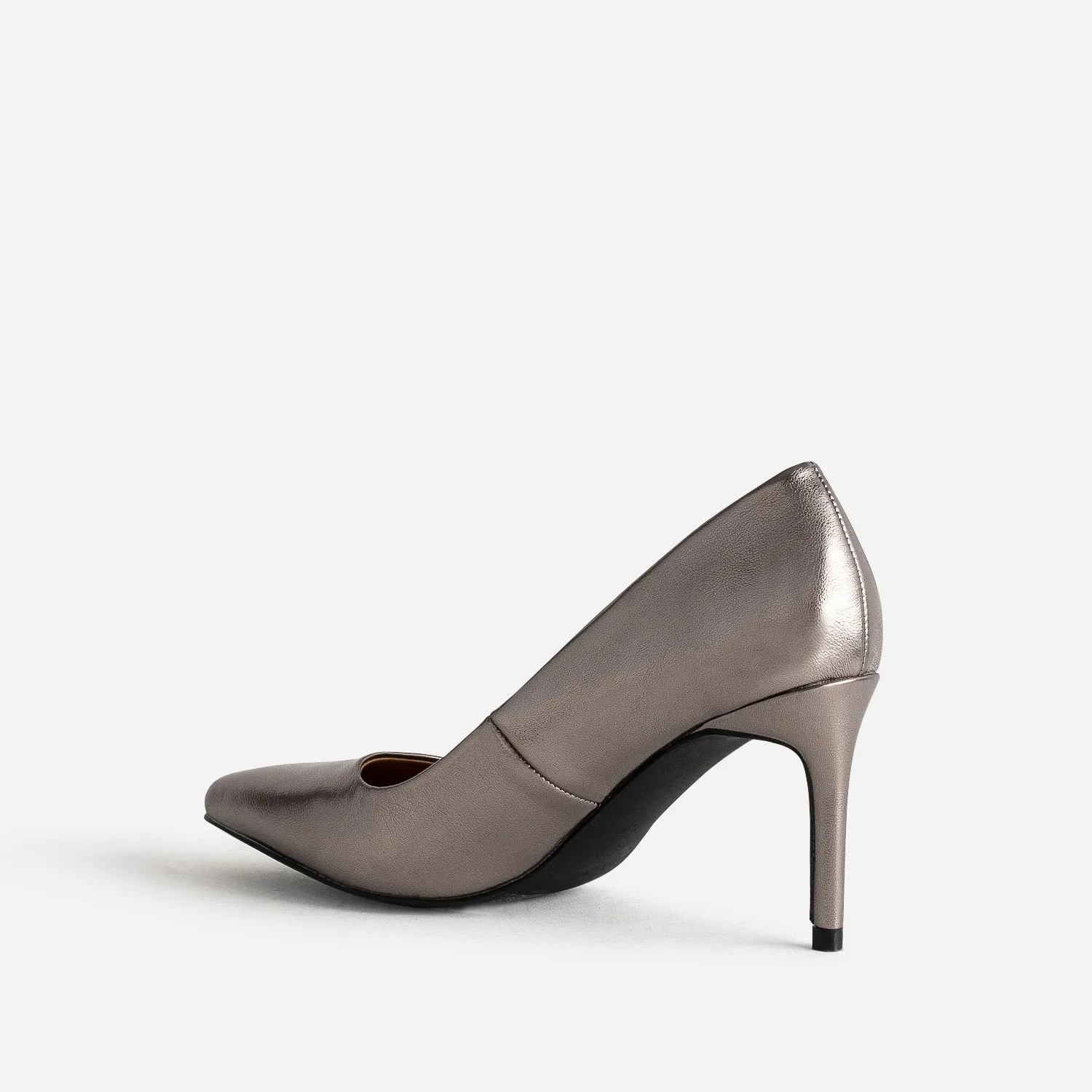 Escarpin TEXTO argenté à talon fin - Escarpins Femme | ERAM