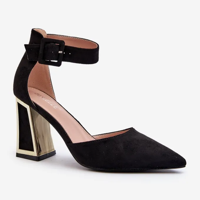 Escarpins en daim sur talon haut Lodho noir le noir