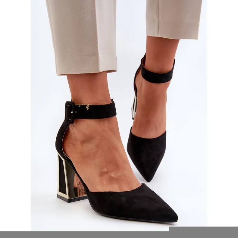 Escarpins en daim sur talon haut Lodho noir le noir