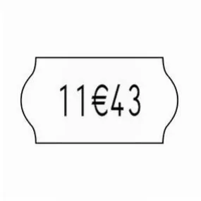 Etiquette meto format 22 x 12 mm - blanc standard - x 63 000