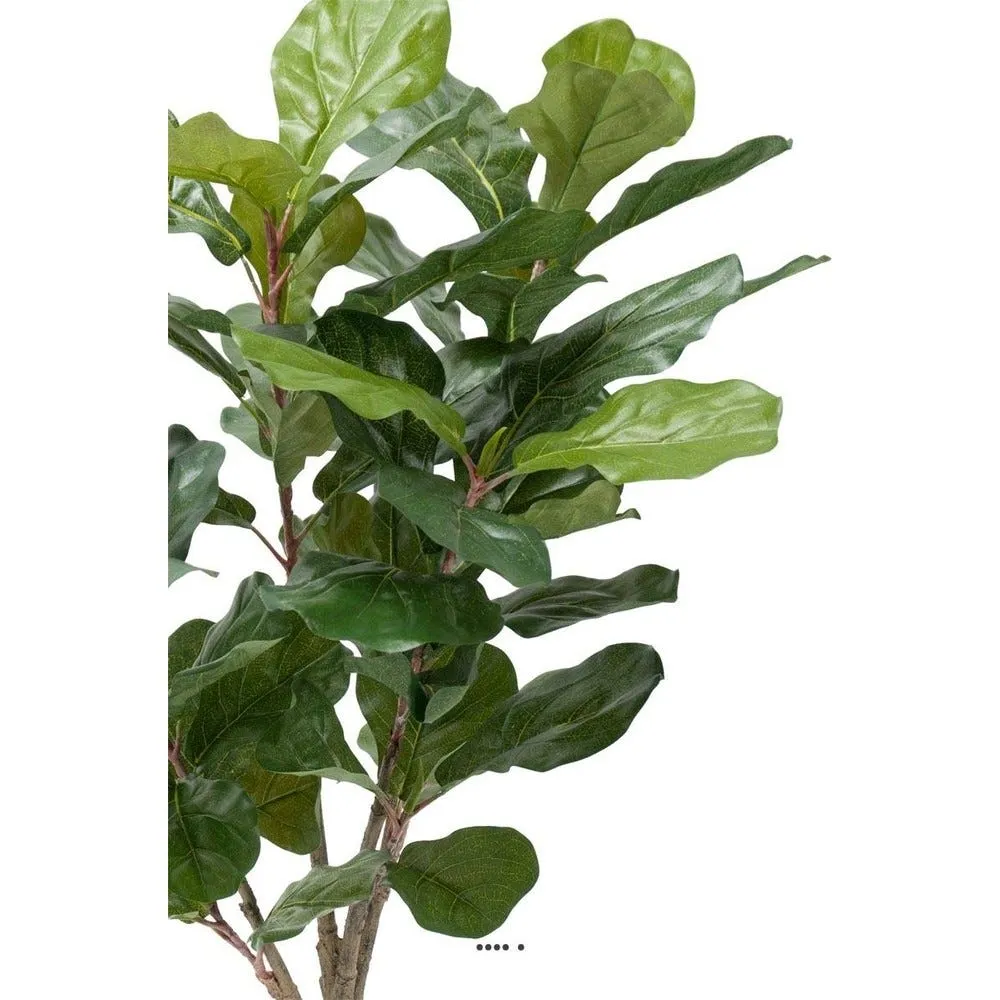 Ficus lyrata factice tronc pe en pot figuier factice h90cm d65cm vert