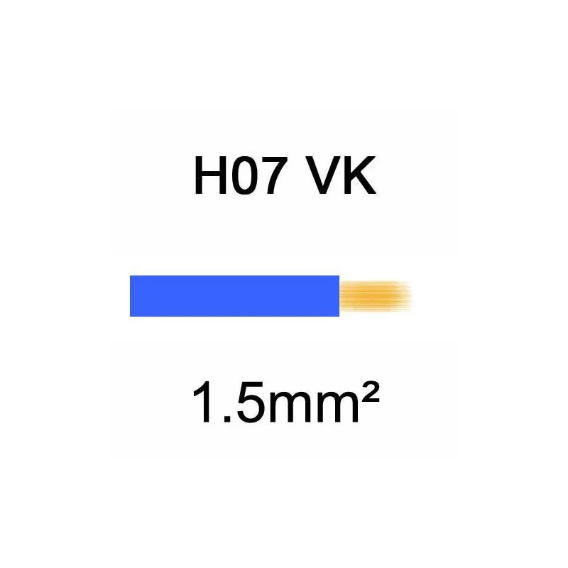 Fil électrique H07VK cuivre souple | 1,50mm² à 150mm²