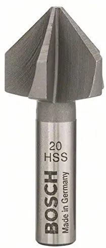 Fraise à noyer conique HSS queue cylindrique cinq taillants 90° Ø 20 mm 2608596373 