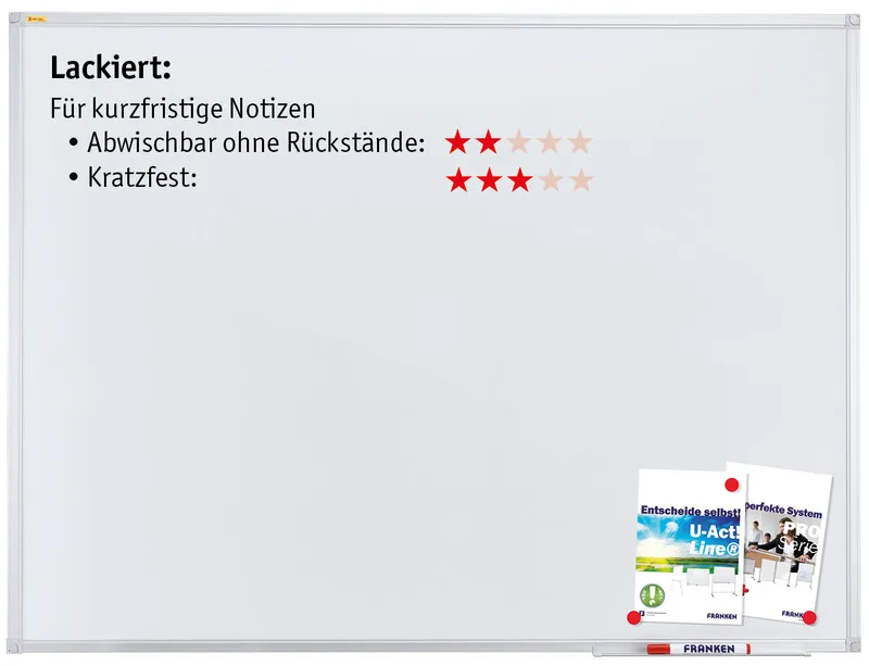 Franken tableau blanc X-tra!Line, 90 x 60 cm, laquée