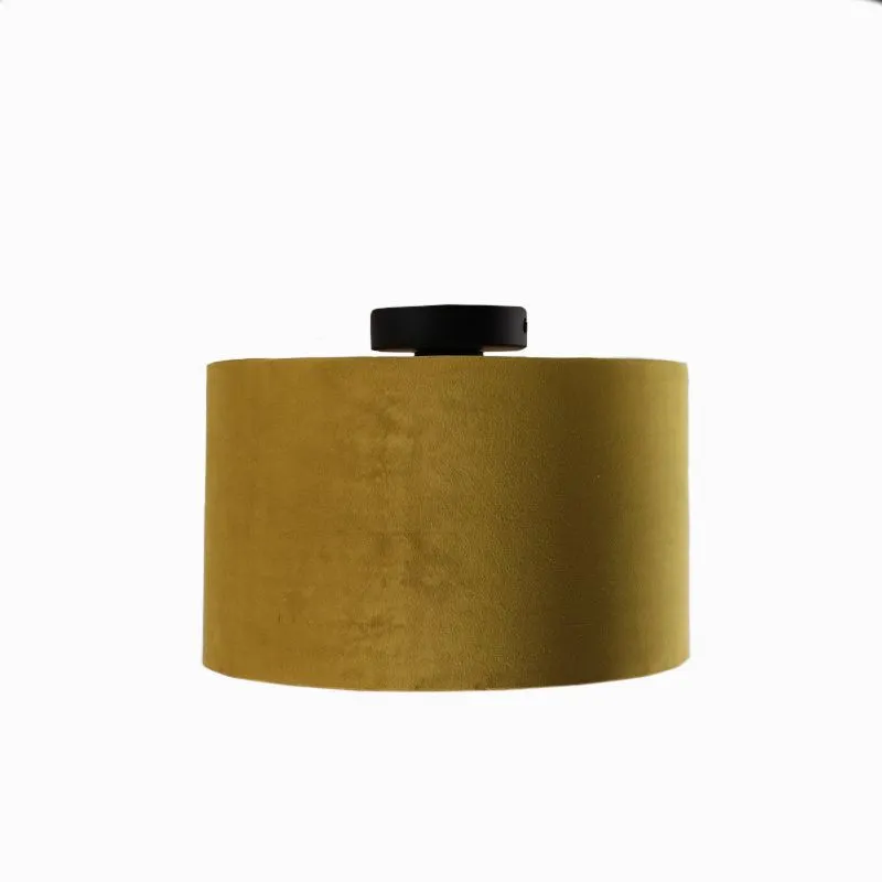 Geel met gouden plafondlamp Krista, 30cm