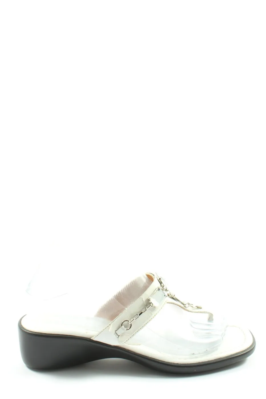 Geox Mule à talon blanc-noir style décontracté
