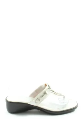Geox Mule à talon blanc-noir style décontracté