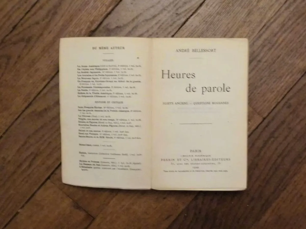 Heures de Parole- André Bellessort 