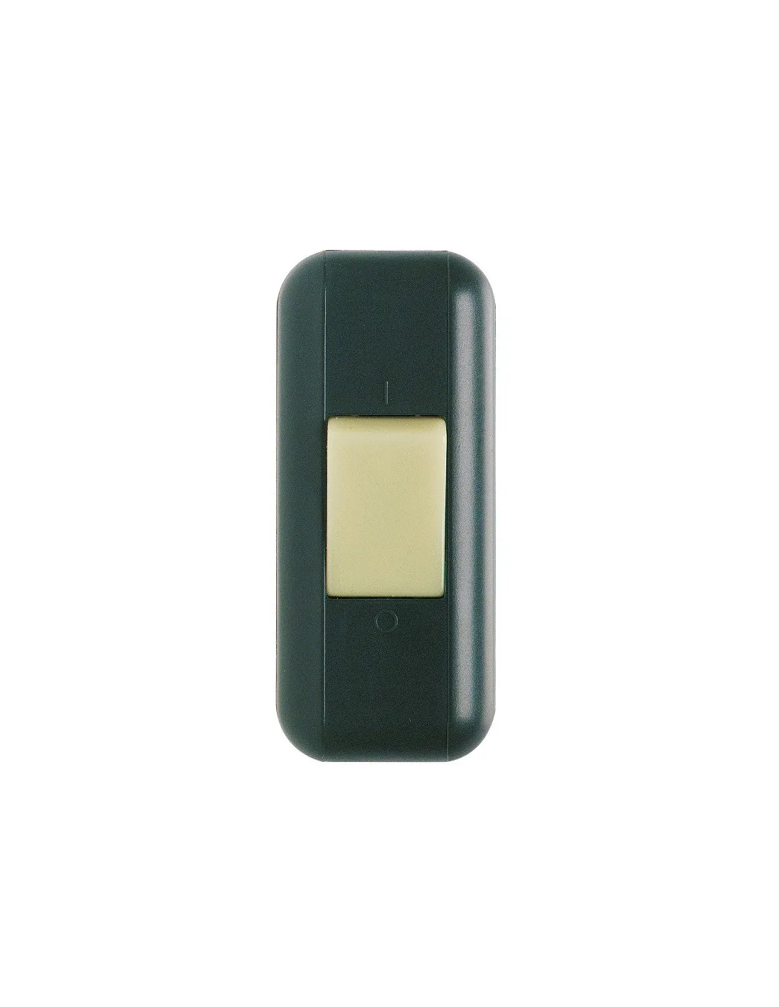 Interrupteur de fil souple 2 a touche luminescente noir -