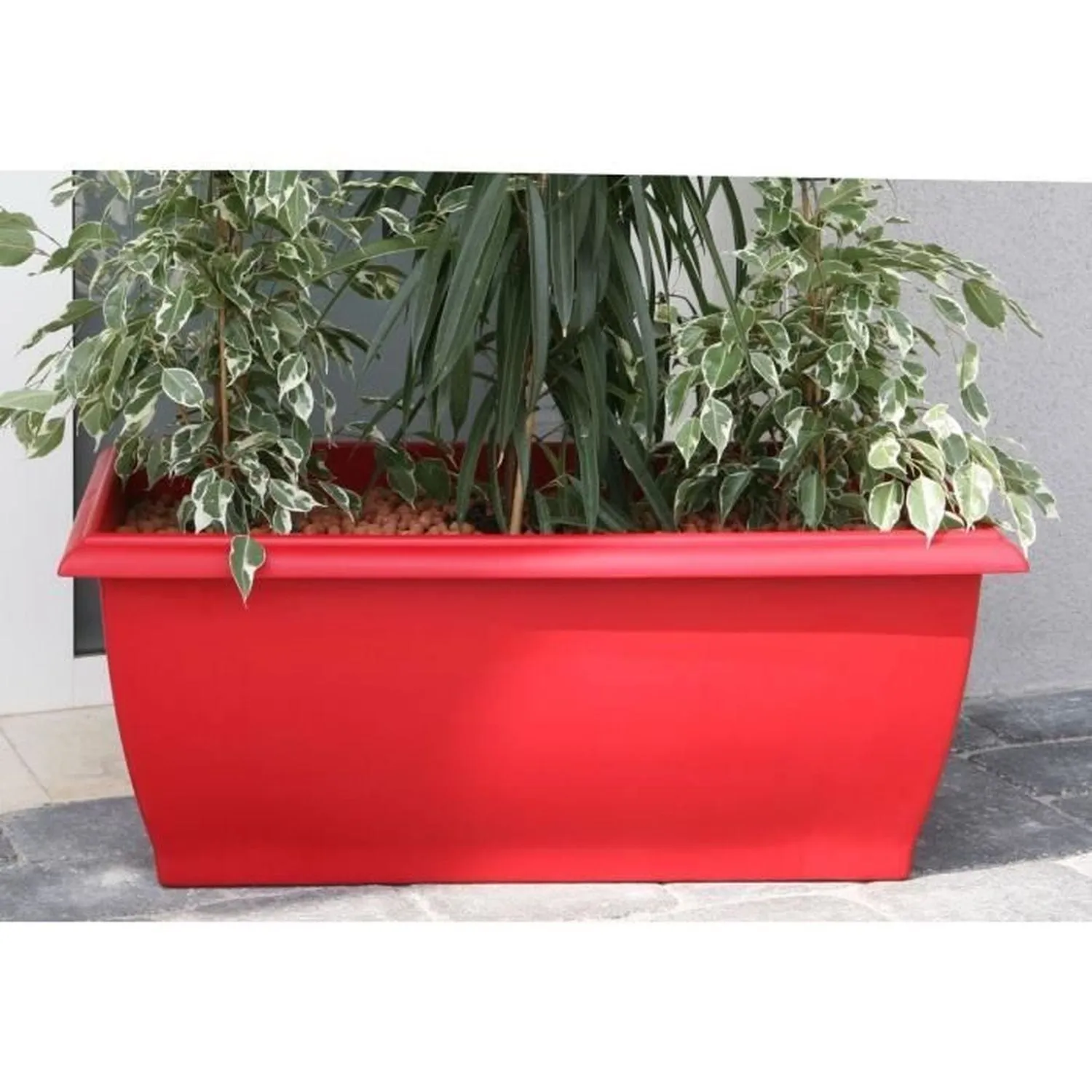 Jardiniere evolution - 80 x 40 x 32 cm - 64 l - rouge Riviera 