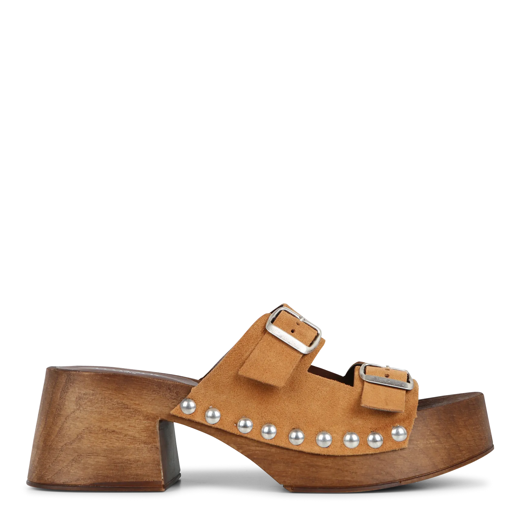 JONAK  Mules à talon en cuir ella - Marron