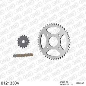 Kit chaine 428 AFAM - Couronne acier - Type de chaine au choix - YAMAHA RD 125 LC 1986-1989