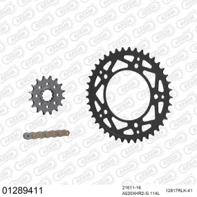 Kit chaine 520 AFAM - Couronne acier - Type de chaine au choix - YAMAHA YZF-R1 / M RACING 2015-2022