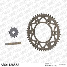 Kit chaine 520 AFAM - Couronne alu anti-boue - Type de chaine au choix - HONDA CRF 250 2010