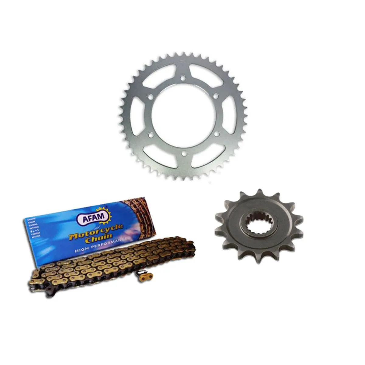 Kit chaine 530 AFAM - Couronne acier - Type de chaine au choix - YAMAHA YZF 600 R6 2003-2005
