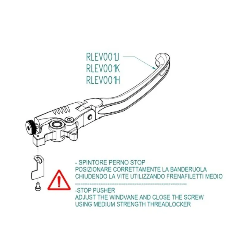 Kit de levier de frein et d'embrayage repliable LIGHTECH - magnesium - type H