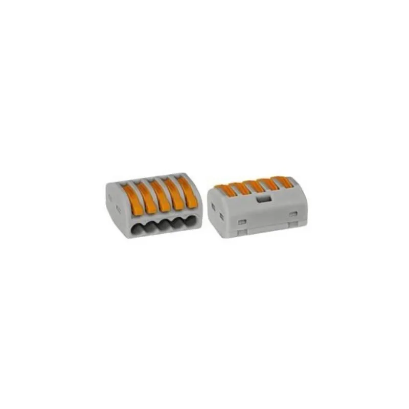 Lot de 40 bornes Wago 5x0.08-4 mm, fil souple ou rigide