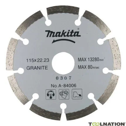 Makita Accessoires A-84006 Disque diamant Segment 115 x 22,23 x 1,8 mm