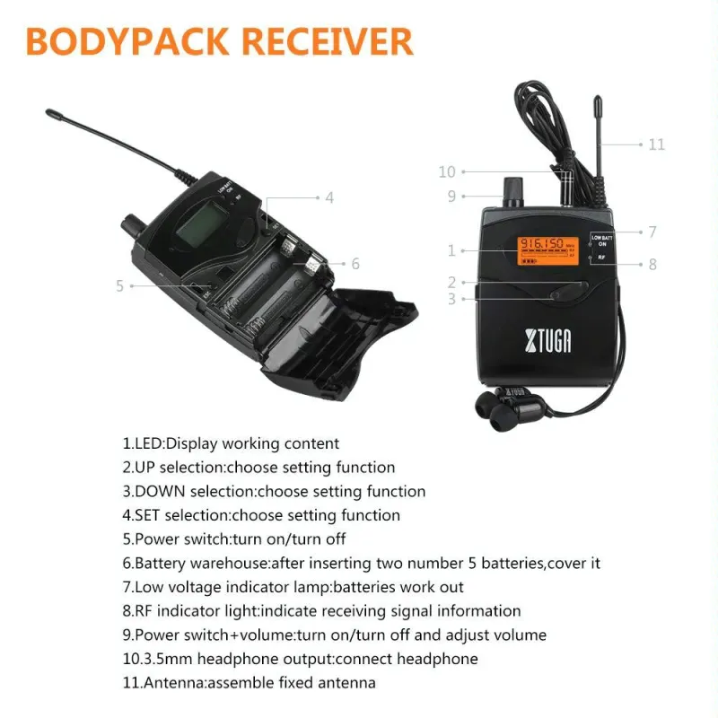 Microphone Sans Fil Pour Chanteur Sur Scène Avec 6 BodyPacks