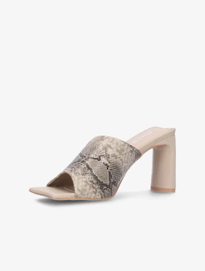 Mules à talon Français stylisé - python