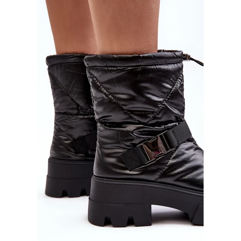 PH2 Bottines femme à semelle massive et talon plat, Noir Werikse le noir